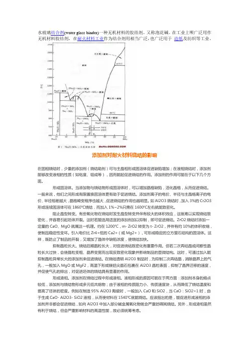 烧结剂对耐火材料的影响