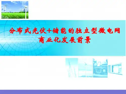 分布式光伏+储能的独立型微电网商业化发展前景