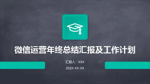 微信运营年终总结汇报及工作计划PPT