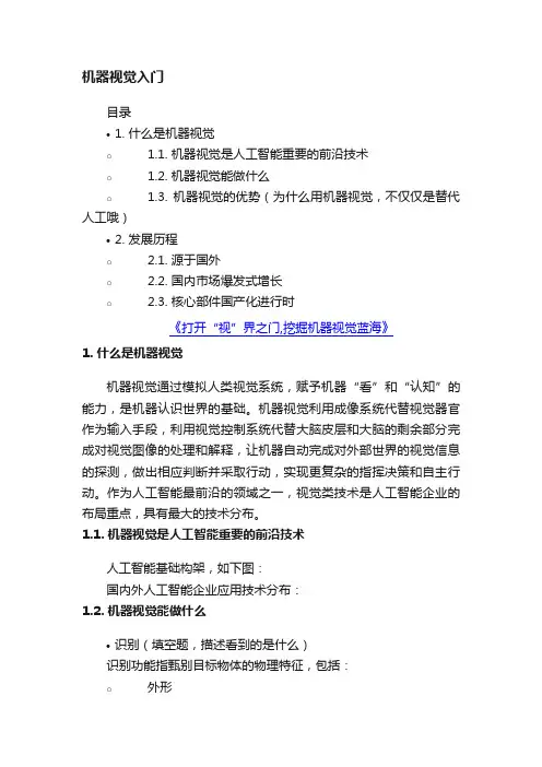 机器视觉入门