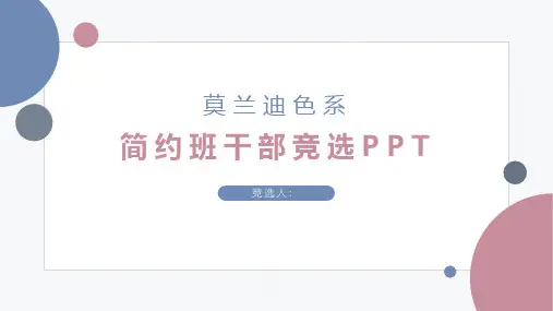 班干部竞选PPT