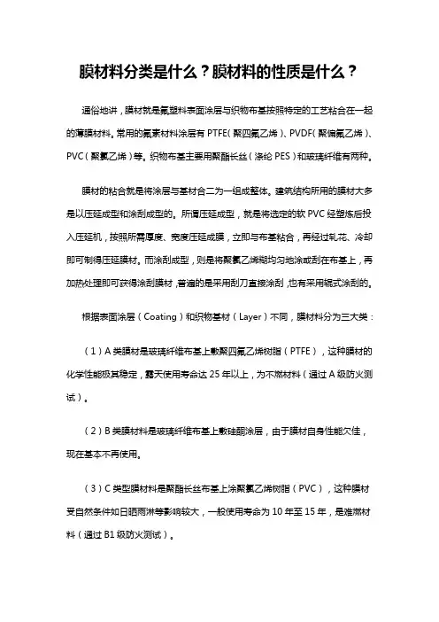 膜材料分类是什么？膜材料的性质是什么？