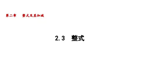 2.3 整式  课件(共32张PPT)华东师大版(2024)数学七年级上册