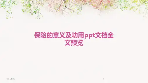 07818_保险的意义及功用ppt文档全文预览