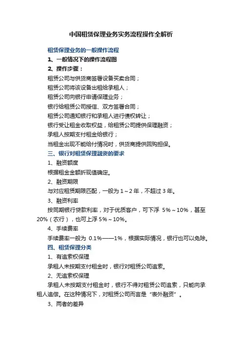 中国租赁保理业务实务流程操作全解析