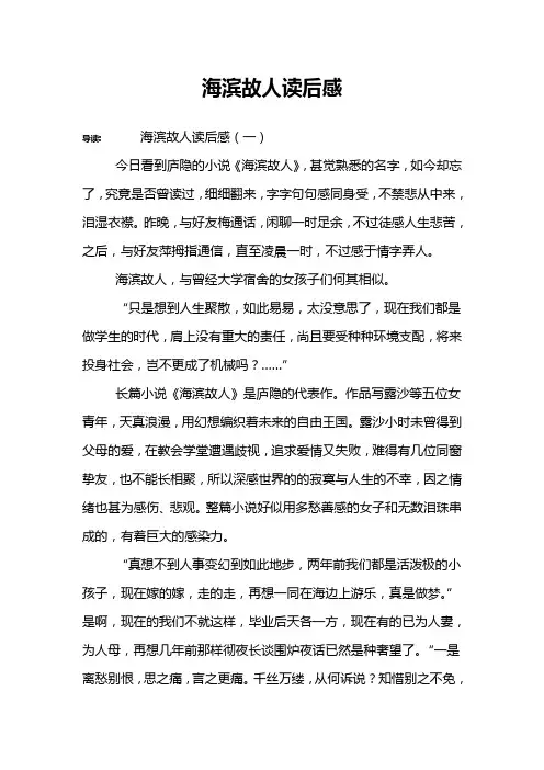海滨故人读后感