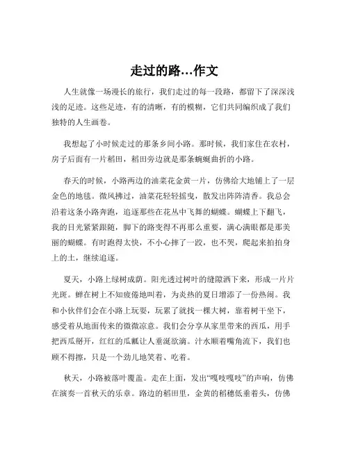 走过的路…作文