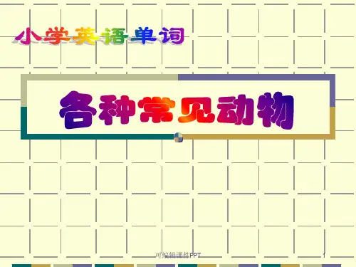 小学英语分类单词(动物类)ppt课件