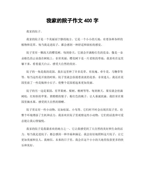 我家的院子作文400字