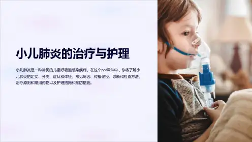 小儿肺炎的治疗与护理ppt课件