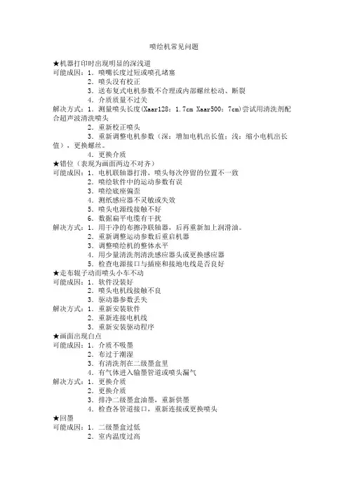 喷绘机常见问题