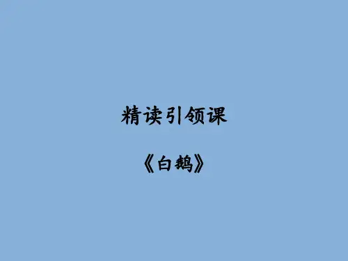 部编版语文四年级下册第15课《白鹅》课件