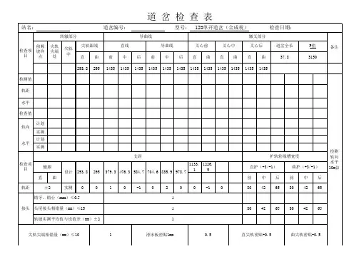 道岔检查记录12号