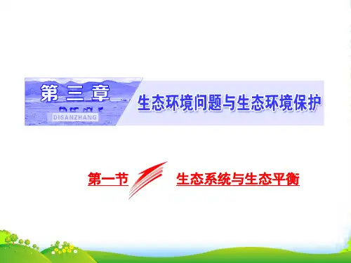 高二地理湘教版选修六同步课件：第三章 生态环境问题与生态环境保护 第一节 生态系统与生态平衡