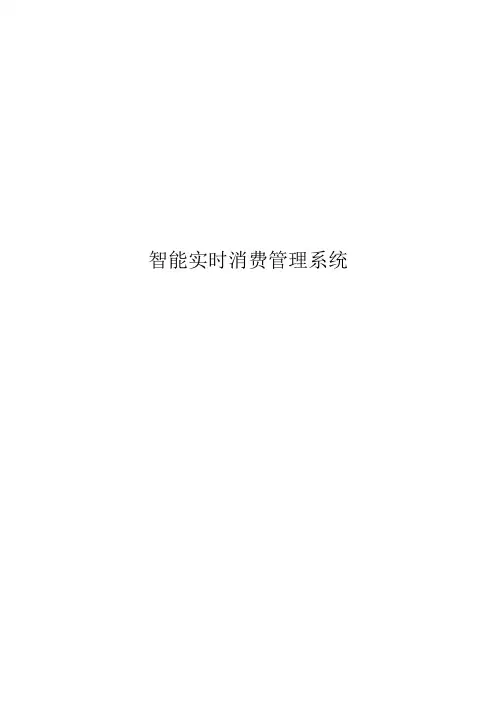 智能实时消费管理系统样本