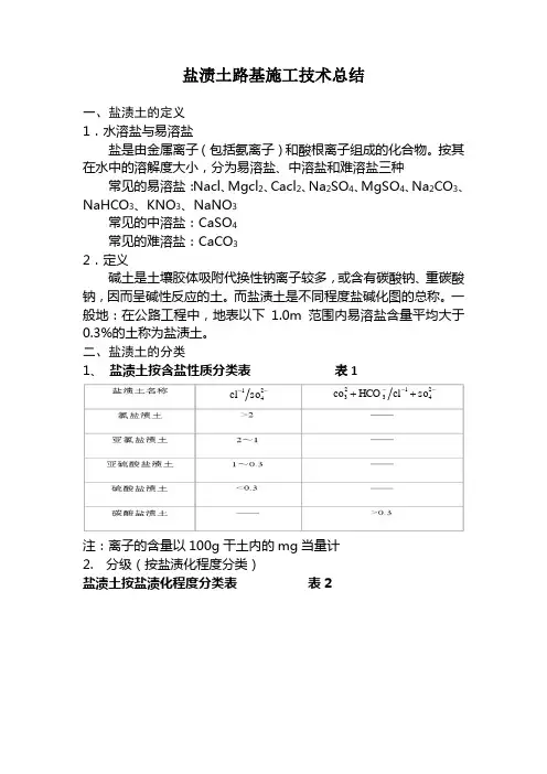 盐渍土路基施工-(1)知识讲解