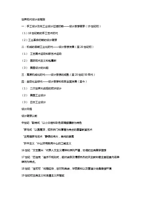 世界现代设计史框架