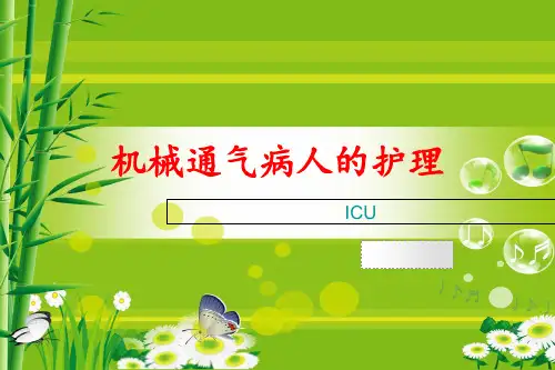 机械通气病人的护理 ppt课件