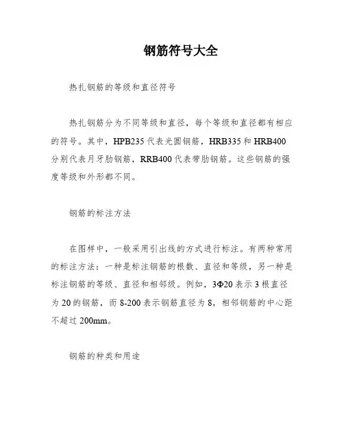 钢筋符号大全