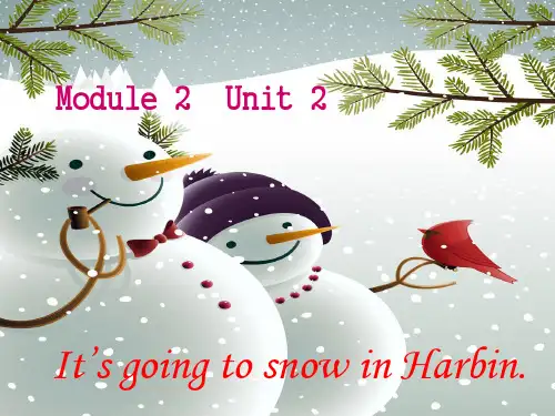 外研版(三年级起点)六年级下册Module2 Unit2 It will snow in Harbin