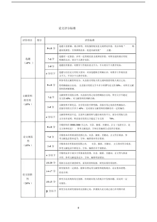 论文评分表--实用.doc