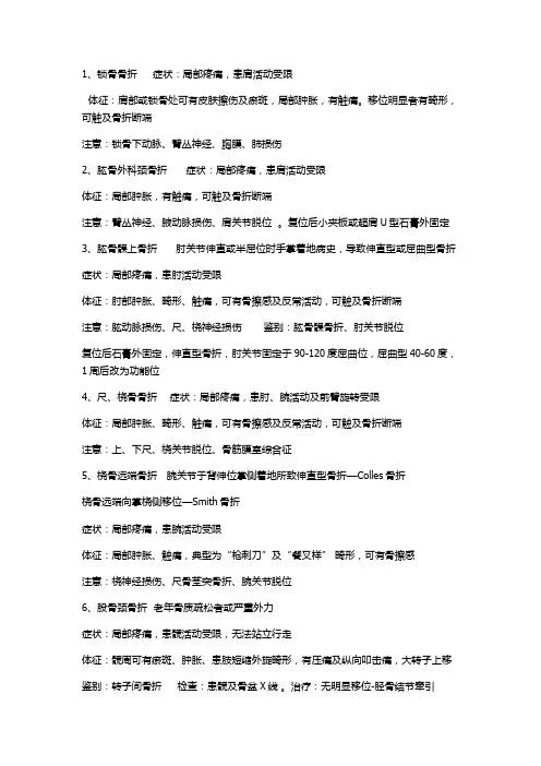 常见骨科症状体征