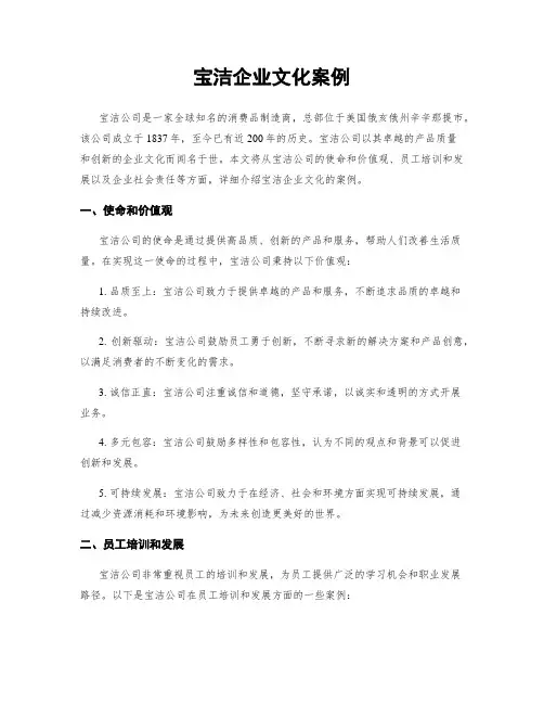 宝洁企业文化案例