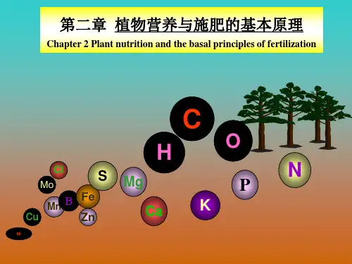 植物营养学：第二章 植物营养与施肥的基本原理
