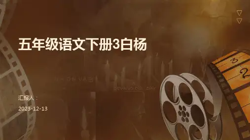五年级语文下册3白杨