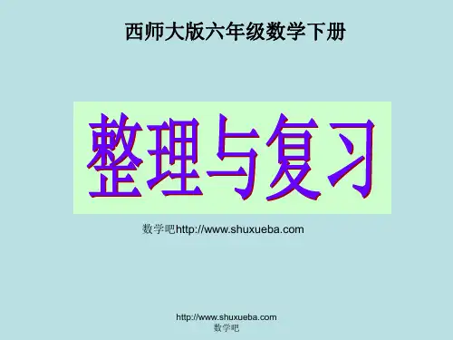 西师大版六年级下学期数学《整理与复习课件PPT》公开课优秀课件