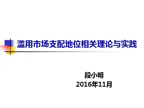 滥用市场支配地位