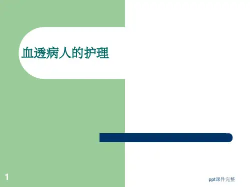 血透病人的护理ppt课件
