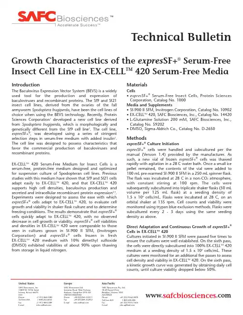 Baculovirus Expression Vector System (BEVS) 产品说明书