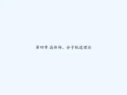 第四章 晶体场、分子轨道理论 PPT