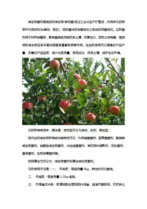 微生物菌剂的分类及使用方法