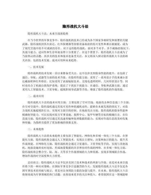 隐形战机大斗法 4