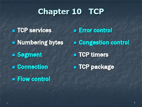 TCP IP协议PPT课件-第10章 TCP协议