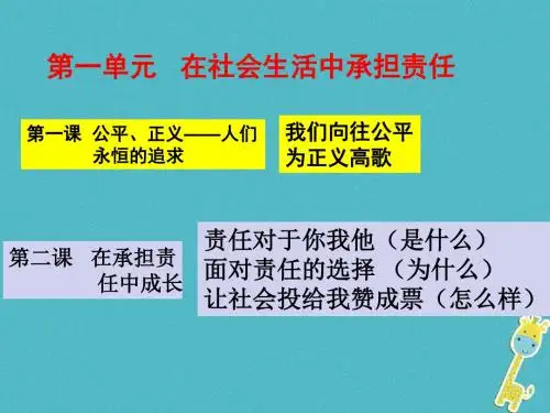 九年级政治全册第一单元在社会生活中承担责任课件鲁教