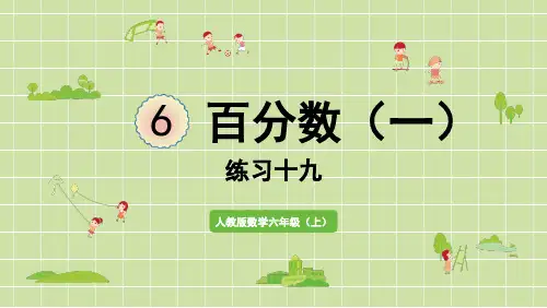 新人教版六年级数学上册课本练习十九详细答案课件PPT