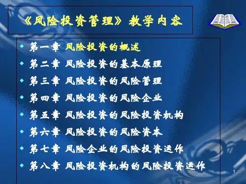 风险投资运作PPT课件