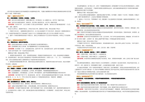 文言文翻译十大常见误区汇总
