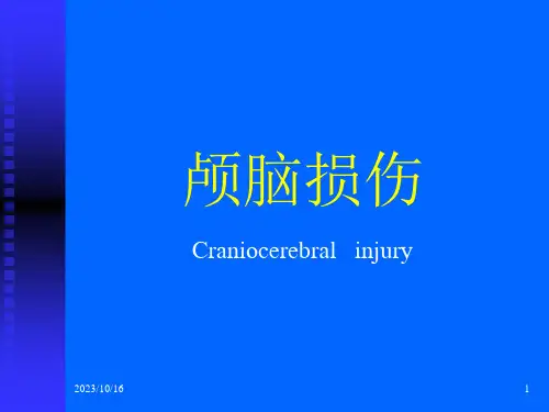 颅脑损伤讲解课件