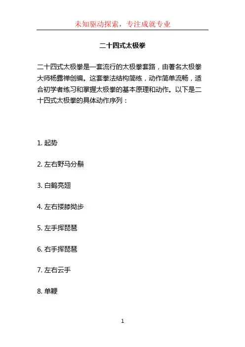 二十四式太极拳