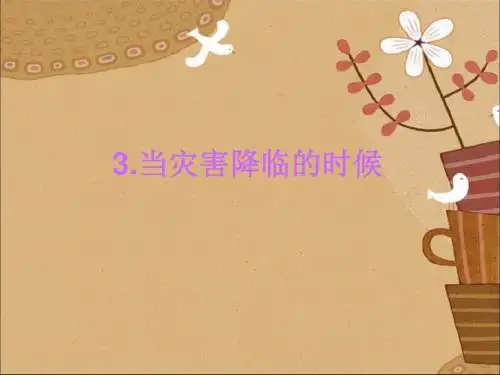 2019教育六年级下册品德与社会课件-第二单元 3 当灾害降临的时候 人教新课标版 (共31张PPT)精品英语