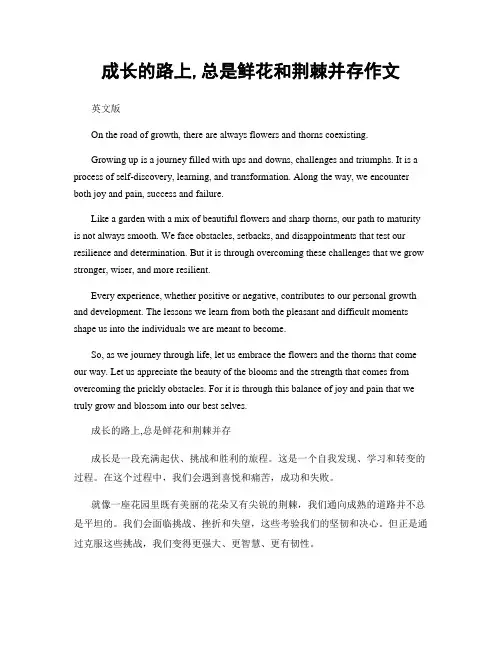 成长的路上,总是鲜花和荆棘并存作文