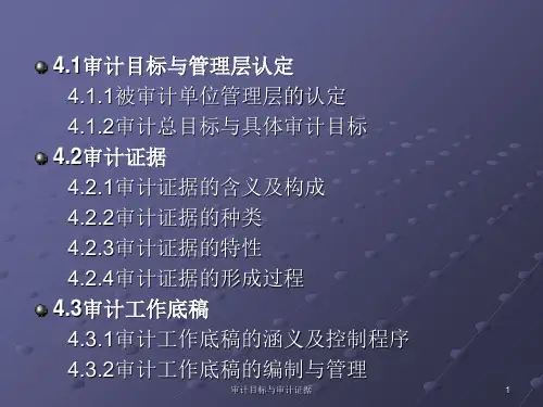 审计目标与审计证据课件