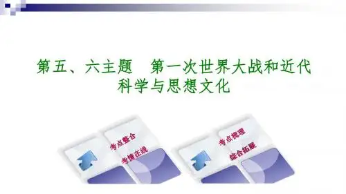 中考历史复习教材梳理第五部分世界近代史第五、六主题第一次世界大战和近代科学与思想文化课件