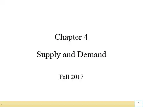 经济学原理 曼昆第七版第四讲讲义：Supply and Demandppt课件