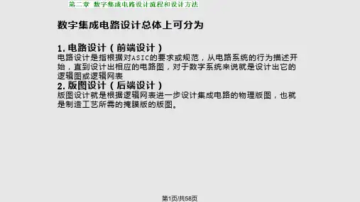 数字集成电路 数字集成电路设计流程和设计方法PPT课件