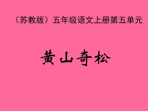 《黄山奇松》ppt课件(4篇)